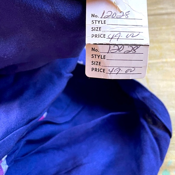 Sam Hilu made in India Sarong with tie wraps tropical print blue - Picture 6 of 6